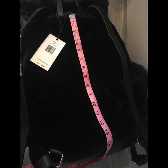 NWT Steve Madden Large Faux Fur Backpack - Picture 7 of 7